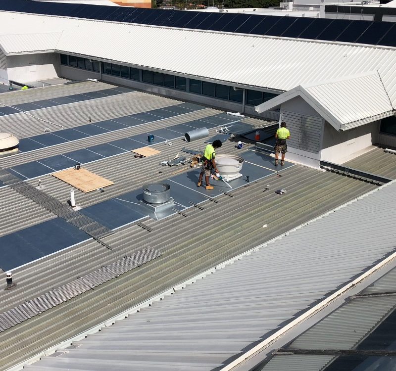 Site photo: finished metal roof